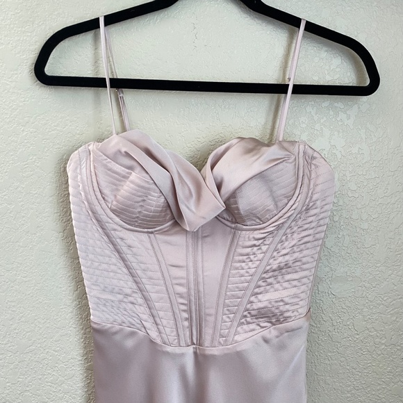 house of cb Myrna‎ dress in color crystal (light pink/champagne) NWOT size XS - Picture 5 of 14